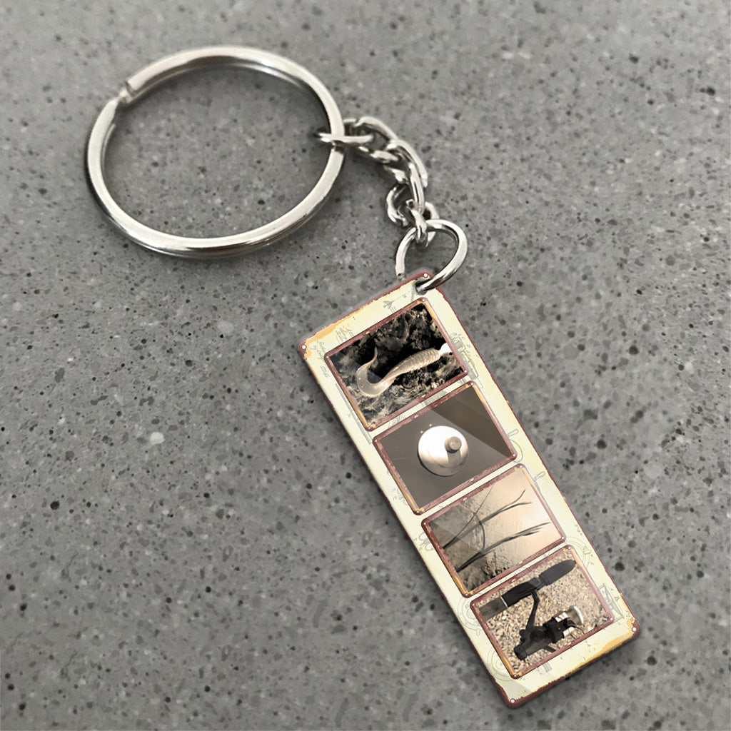 Porte-clés de pêche personnalisé vintage - Nom personnalisé
