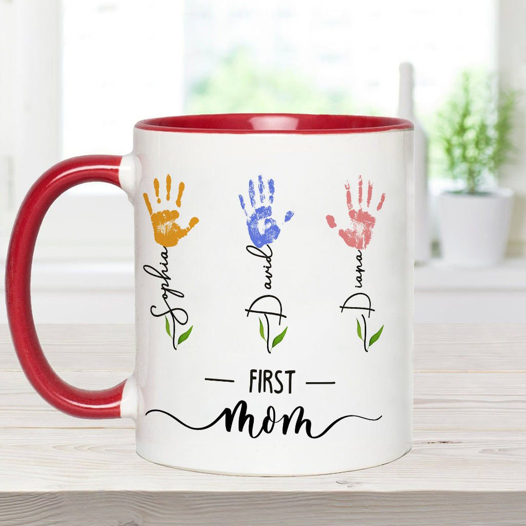 First Mom Now Grandma - Personalized Mother Accent Mug