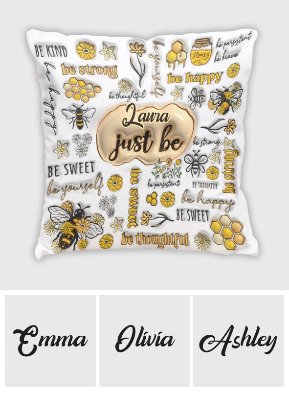 Juste être heureux - Coussin décoratif personnalisé