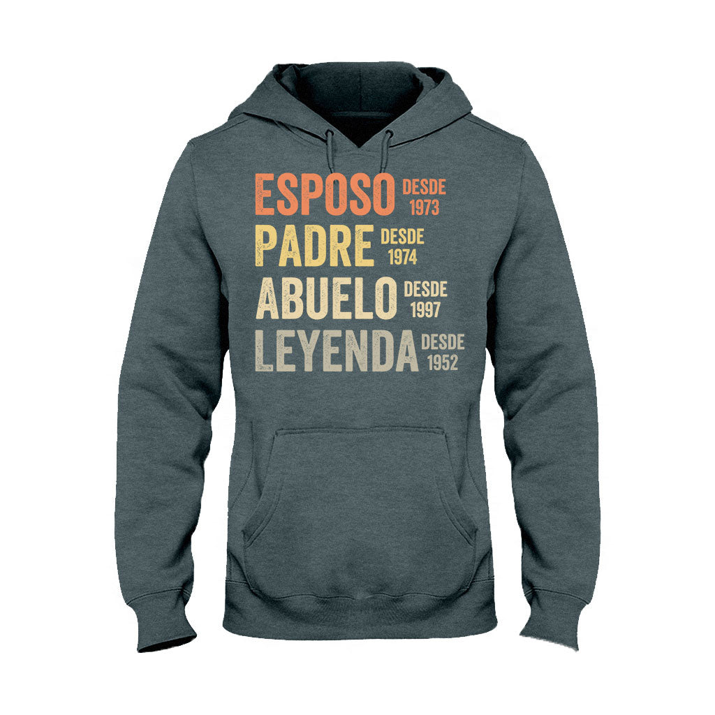 Esposo Padre Abuelo Leyenda - Personalized Father T-shirt And Hoodie