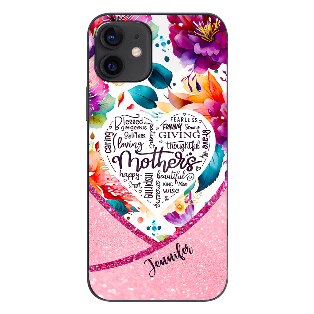 Mothers Is Beautiful Vibrant Floral - Personalized Mother Clear Phone Case