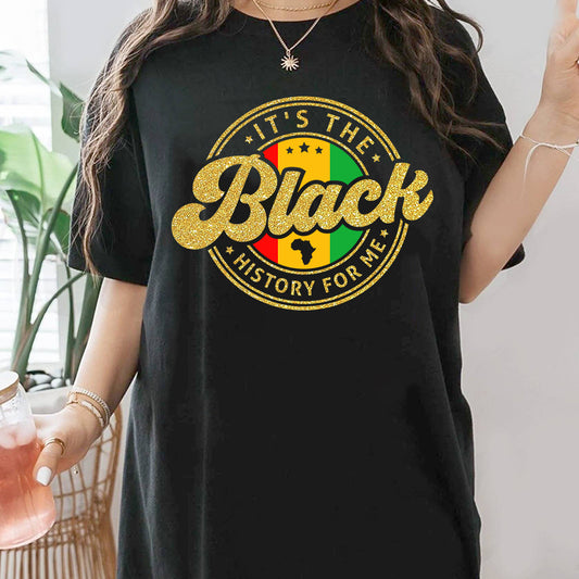 „It's The Black History For Me“ – personalisiertes T-Shirt und Hoodie für Afroamerikaner