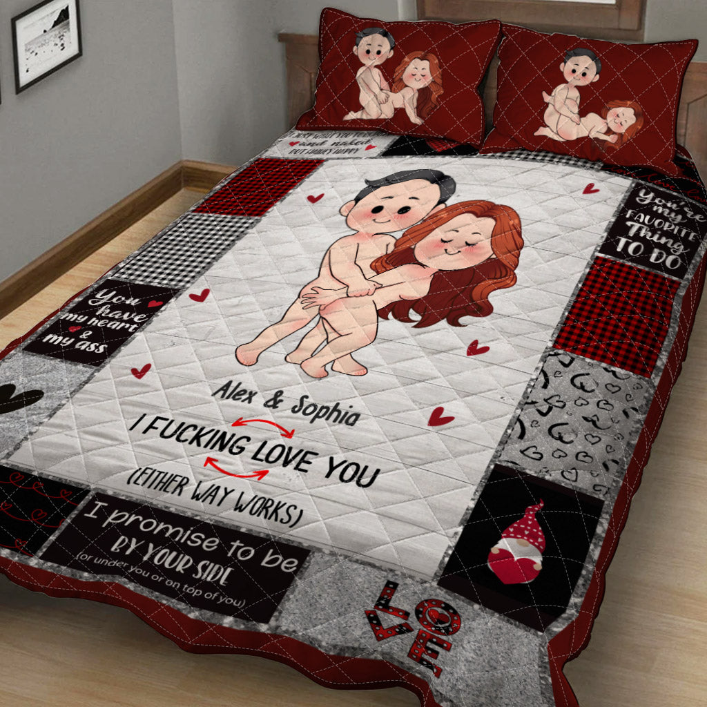 I Love You - Personalized Couple Quilt Set