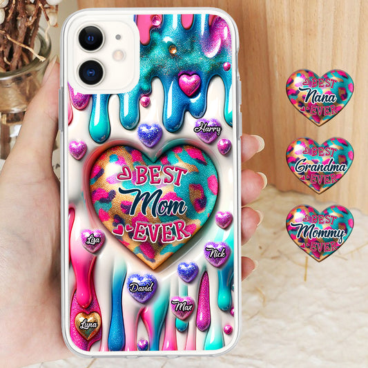 Best Mom Grandma Ever - Personalized Mother Clear Phone Case