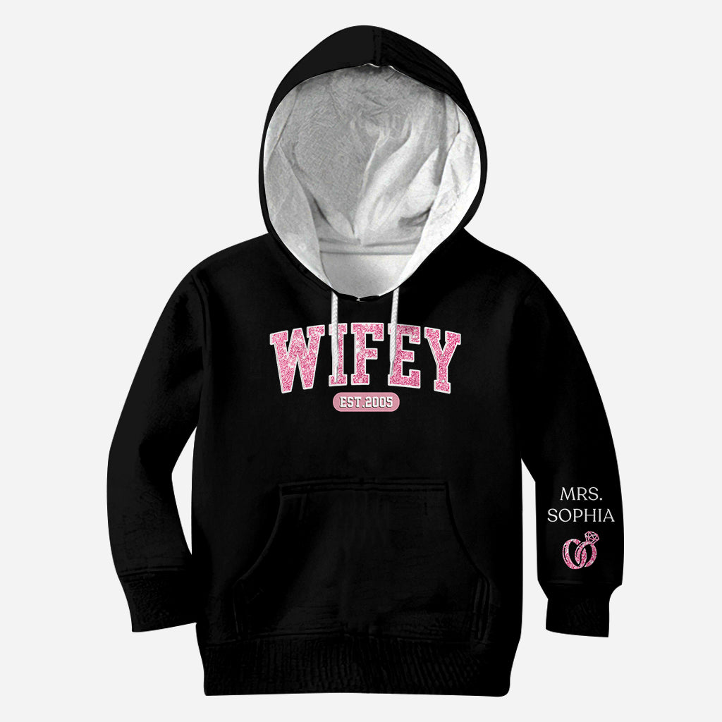 Wifey Est - Personalized Husband And Wife All Over Shirt