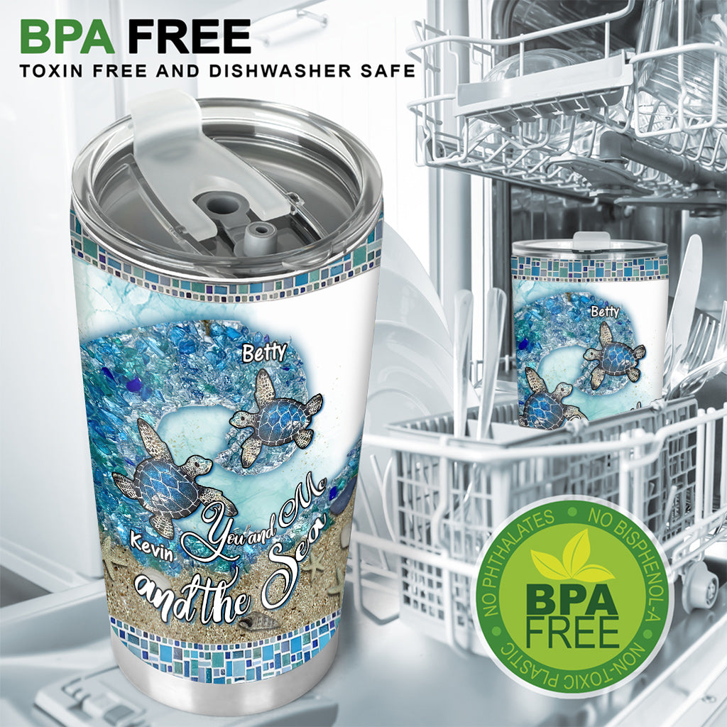 Turtle Sea Glass - Personalized Turtle Tumbler