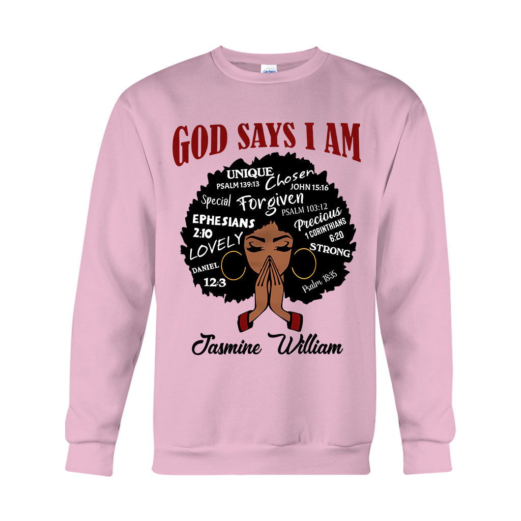 Gott sagt, ich bin es – Personalisiertes T-Shirt und Hoodie für Afroamerikaner