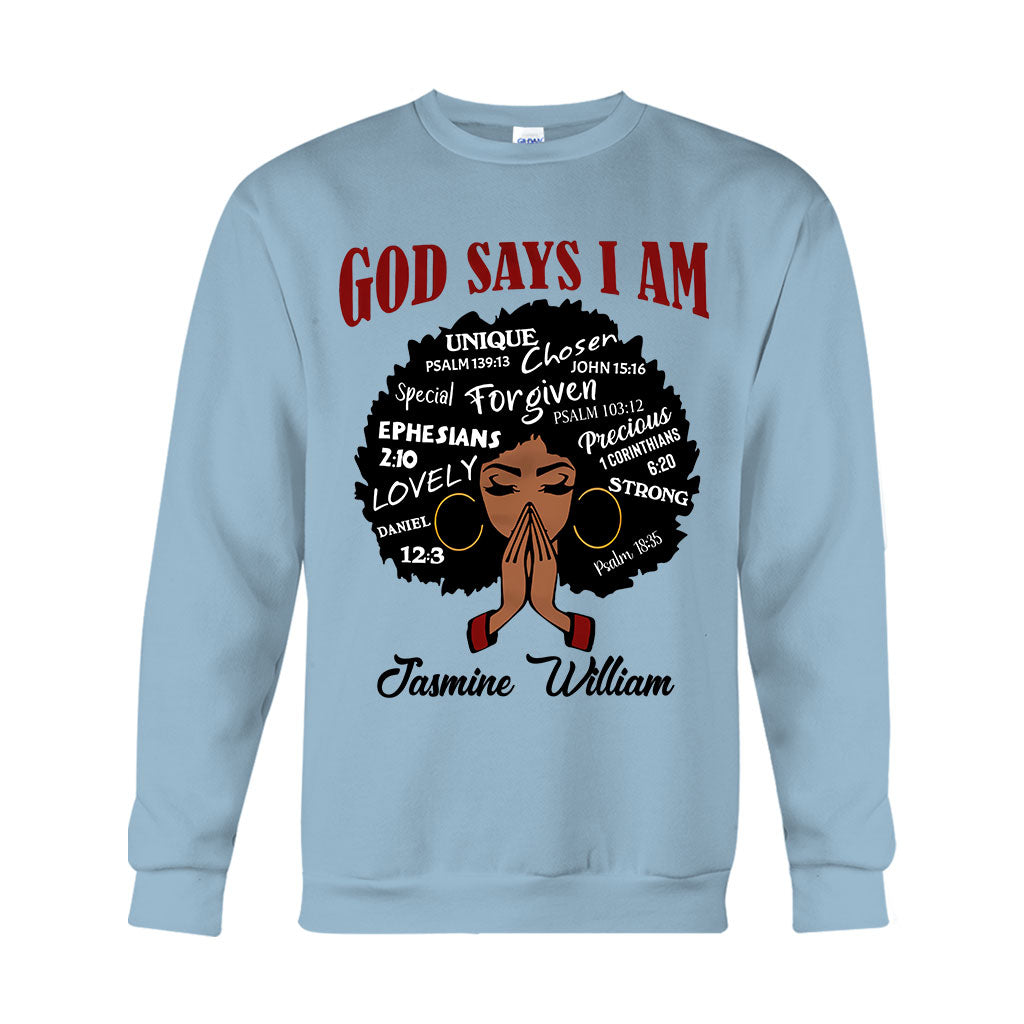 Gott sagt, ich bin es – Personalisiertes T-Shirt und Hoodie für Afroamerikaner