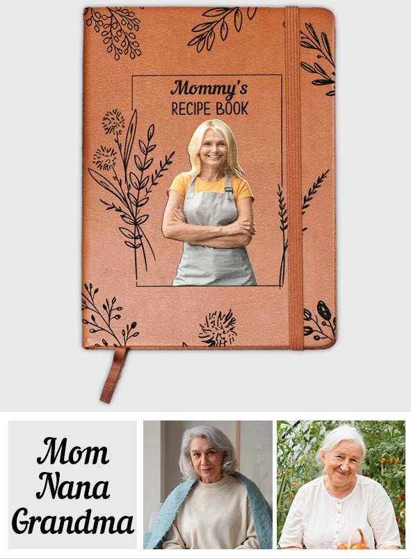 Mom's/ Grandma's/ Alice's... Recipe Book - Personalized Mother Leather Journal