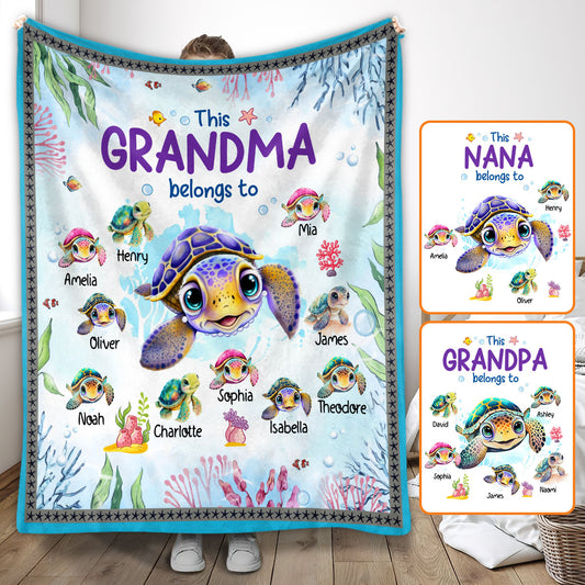 This Grandma Belongs To - Personalized Grandma Blanket