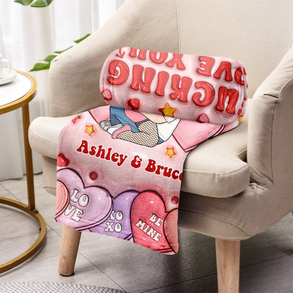 I Love You - Personalized Couple Blanket