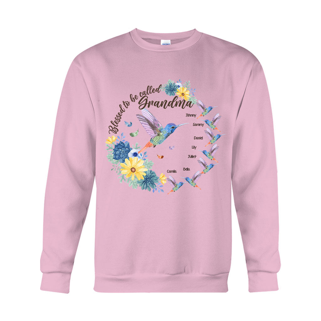 Gesegnet, Oma Nana Gigi genannt zu werden – Personalisiertes Oma-T-Shirt und Hoodie