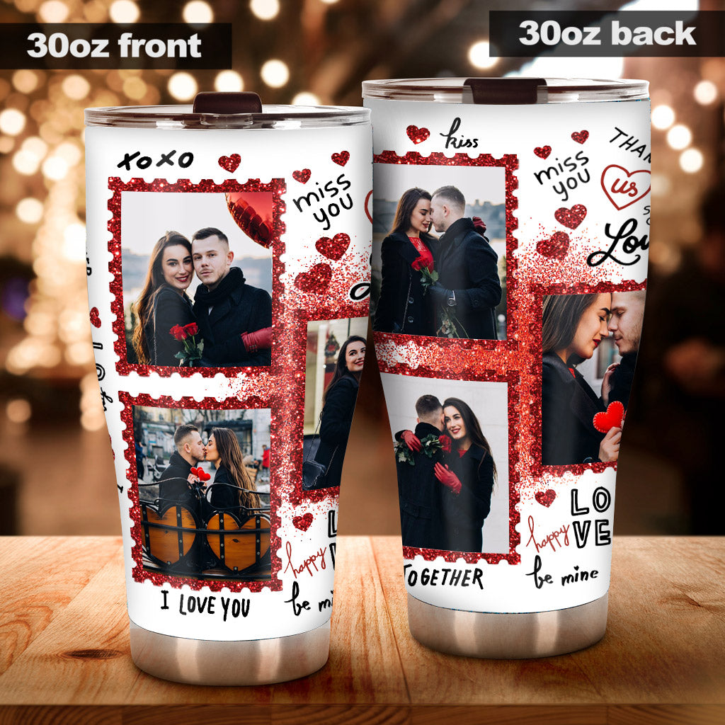Be My Valentine - Personalized Couple Tumbler