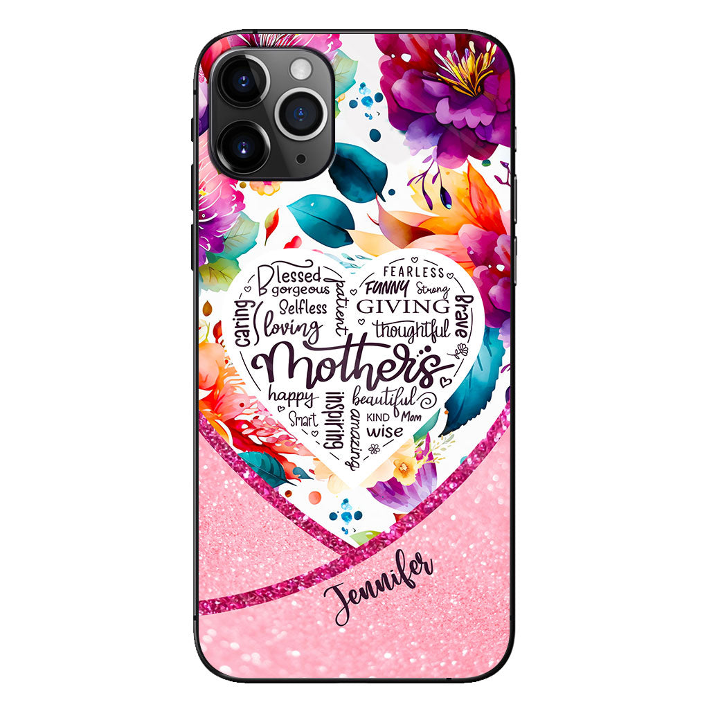 Mothers Is Beautiful Vibrant Floral - Personalized Mother Clear Phone Case