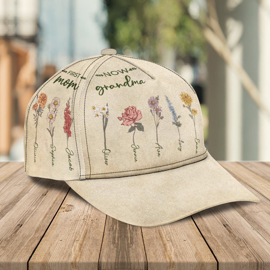 Erst Mama, jetzt Oma – personalisierte Oma-Klassiker-Kappe