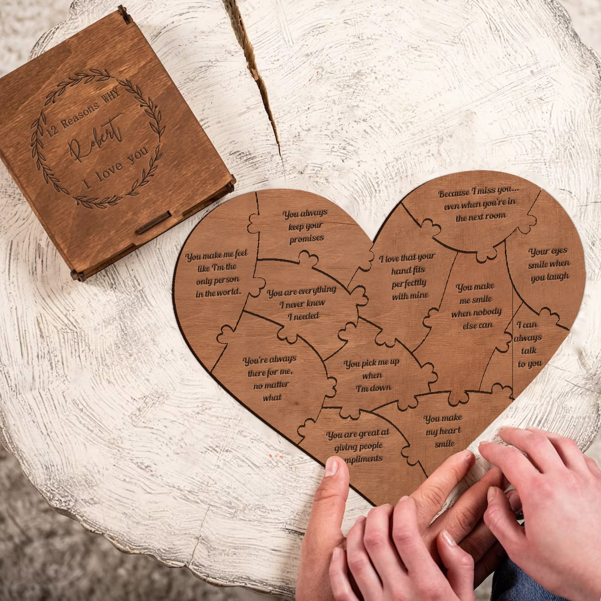 Reasons Why I Love You - Personalized Couple Reasons Why I Love You Heart Puzzle