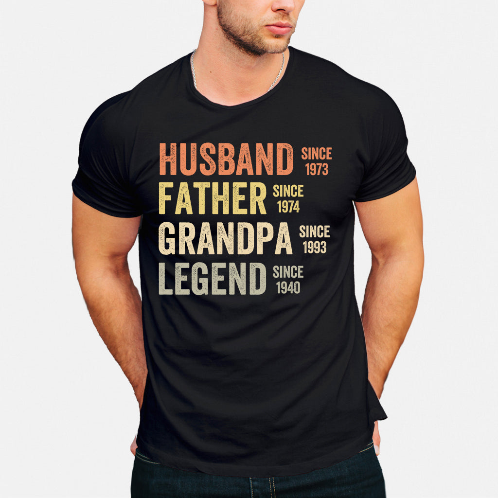 Dad Grandpa Legend - Personalized Father T-shirt And Hoodie