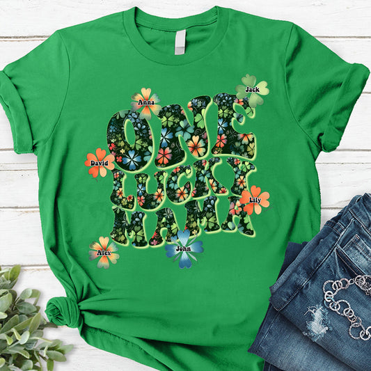 One Lucky Mama - Personalized Mother T-shirt And Hoodie