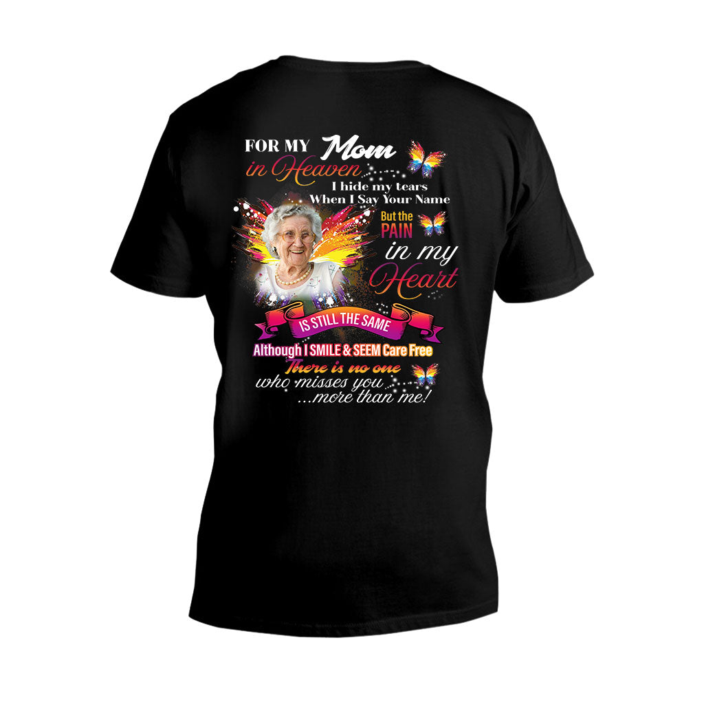 For My Any Title In Heaven I Hide My Tears When I Say Your Name - Personalized Memorial T-shirt and Hoodie
