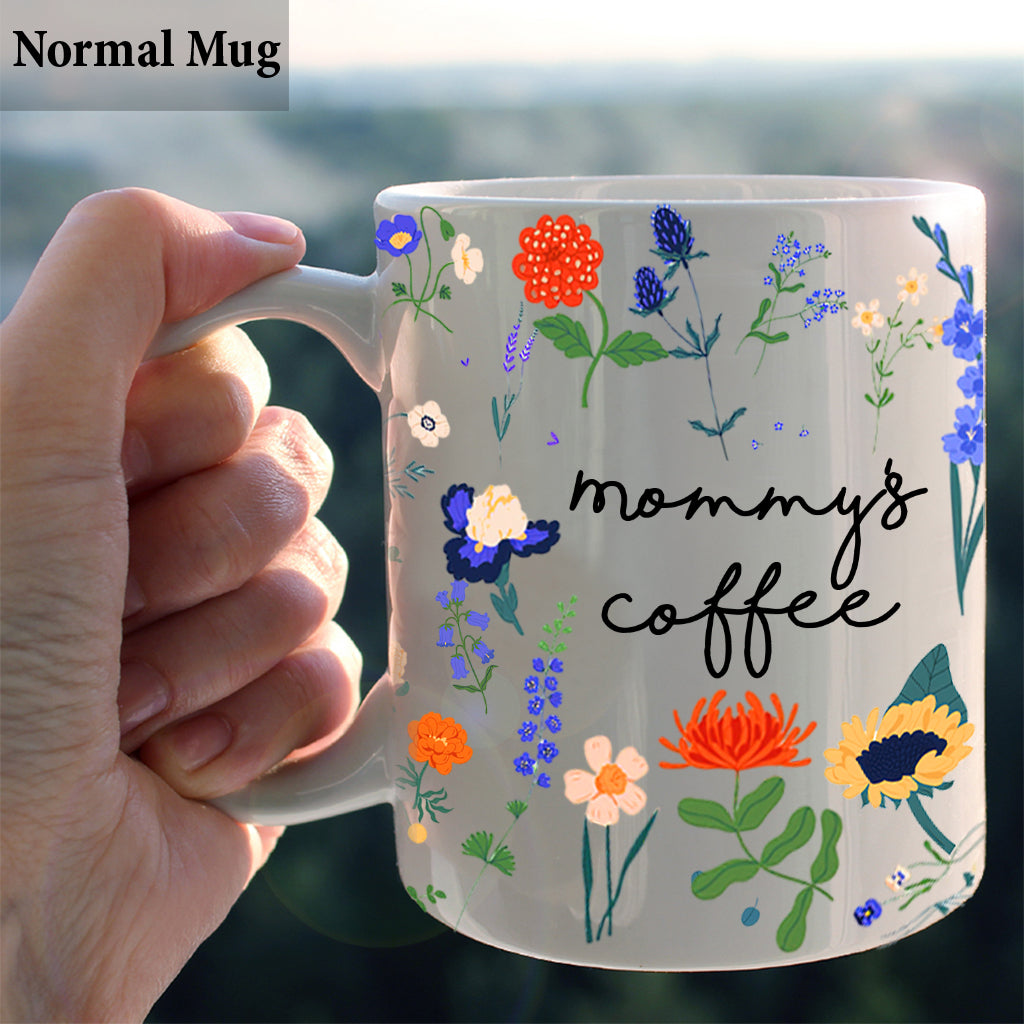 Any Title Coffee Cup Botanical Floral Style - Personalized Mother Mug