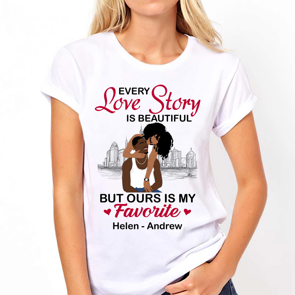 Unsere Geschichte ist meine Lieblingsgeschichte – personalisiertes T-Shirt und Hoodie für Afroamerikaner