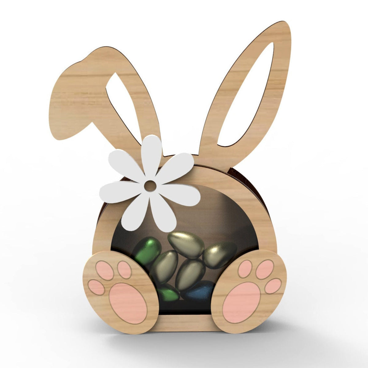 Personalisierte Osterhasenbox für Schokoladeneier