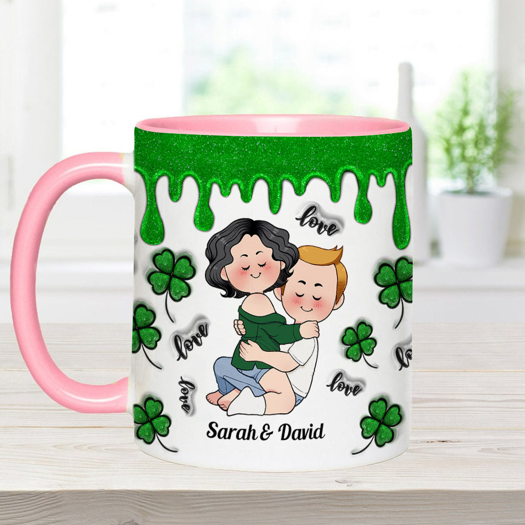 Congrats On Being My Husband - Personalized Husband And Wife Accent Mug
