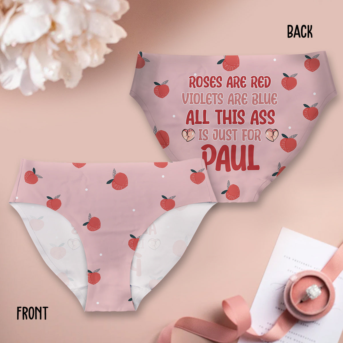 Customized Women's Briefs - Personalized Couple Women's Briefs