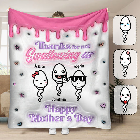 Thanks You Mom - Personalized Mother Blanket