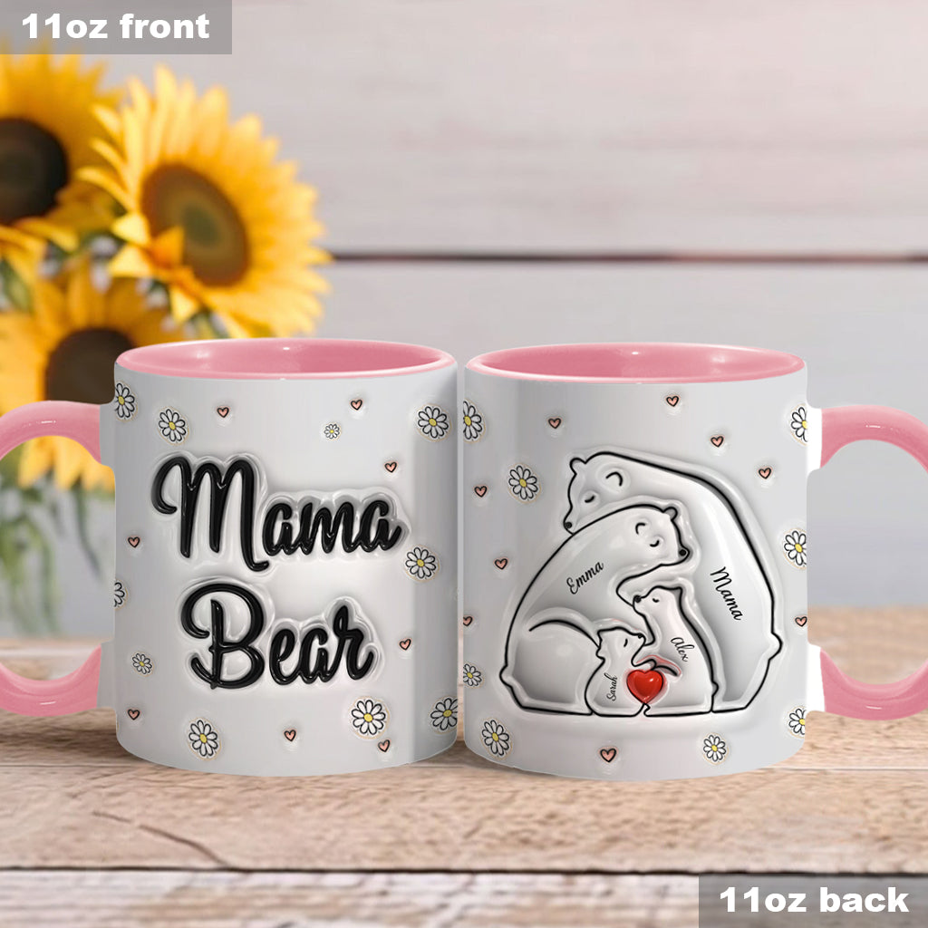 Mama Bear Inflated - Personalized Mother Accent Mug