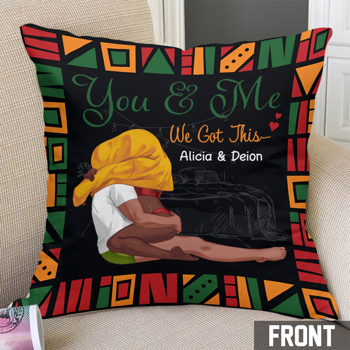 We Got This - Personalized Couple Throw Pillow