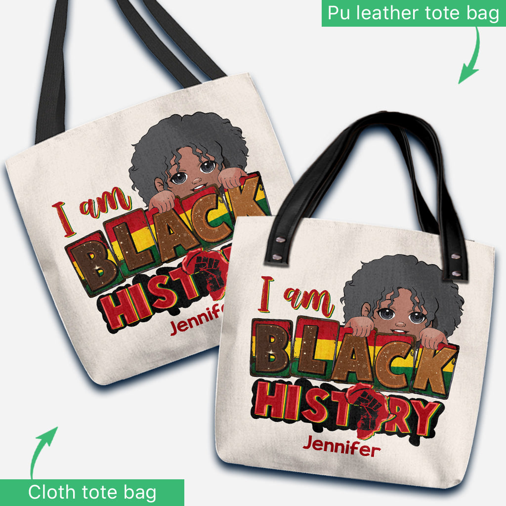 Je suis l'histoire des Noirs - Sac fourre-tout afro-américain personnalisé