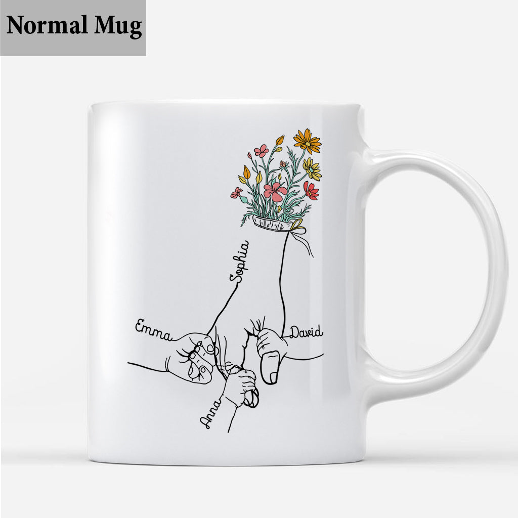 Holding Mom's Hand - Personalized Mother Mug
