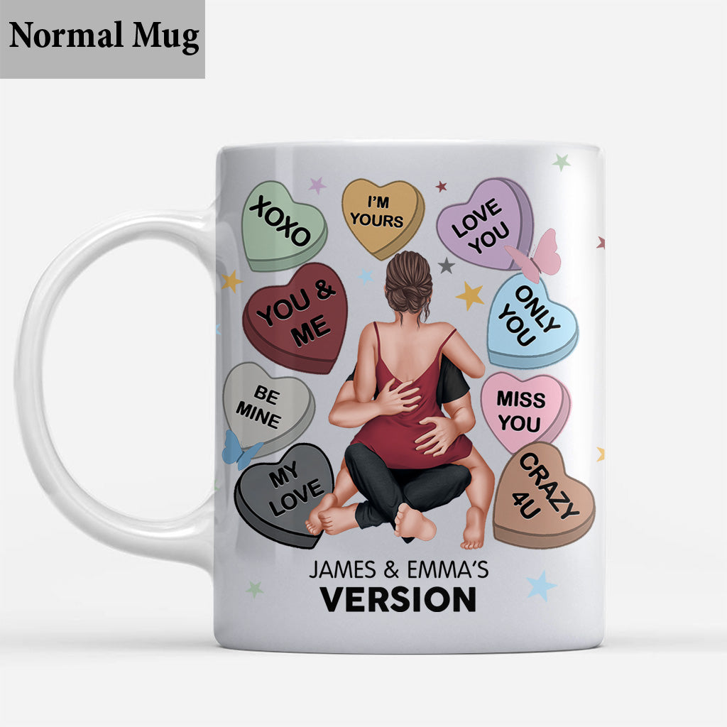 Heart Candy Couple Version - Personalized Couple Mug