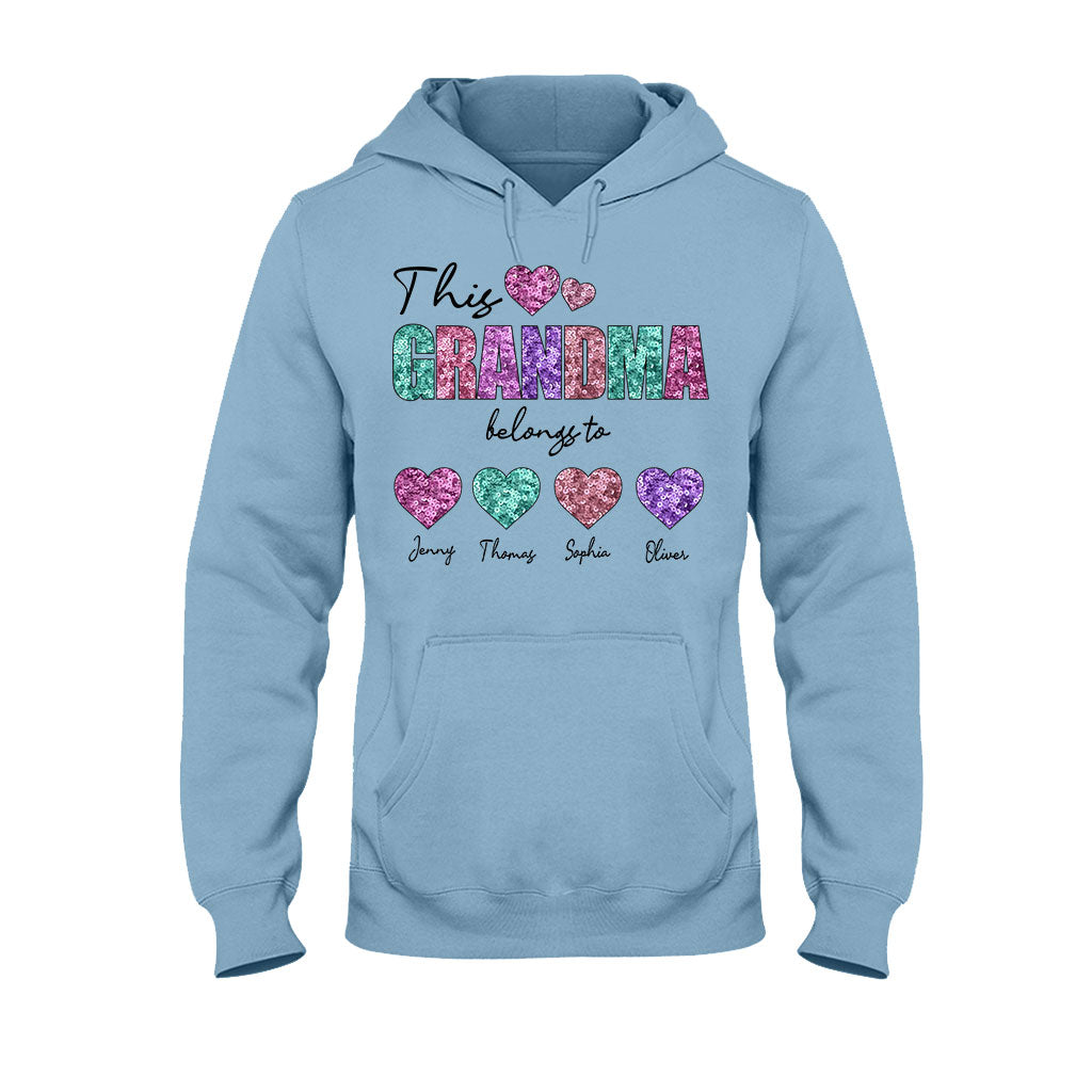 This Mom/ Grandma Belongs To The Hearts - Personalized Mother T-shirt And Hoodie