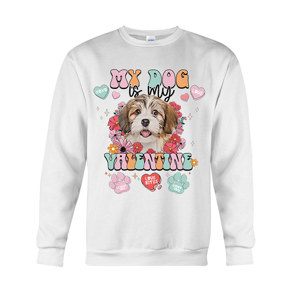 Mein Hund ist mein Valentinsschatz – Personalisiertes Hunde-T-Shirt und Hoodie