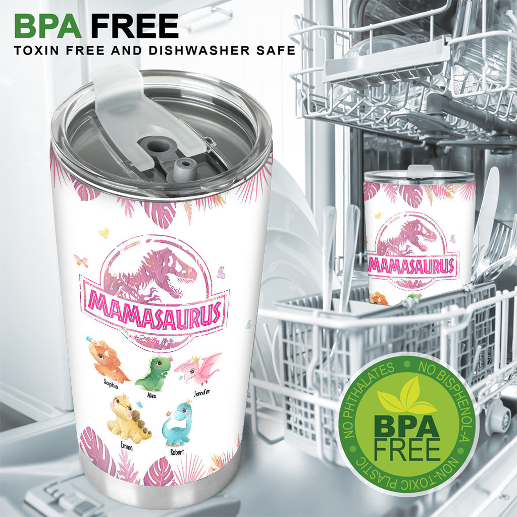 Mamasaurus You're My Favorite Dinosaur - Personalized Mother Tumbler