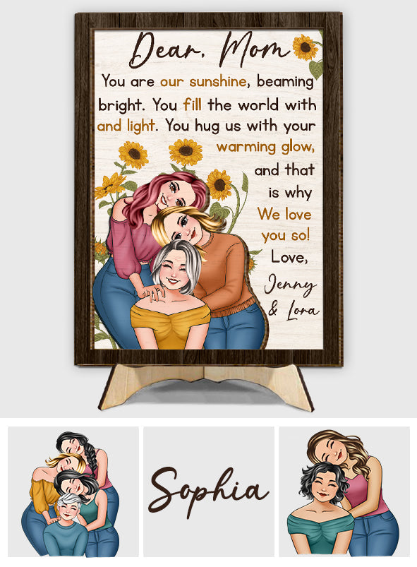 You Are My Sunshine - Personalized Mother 2 Layered Wood Sign / Wood Plaque