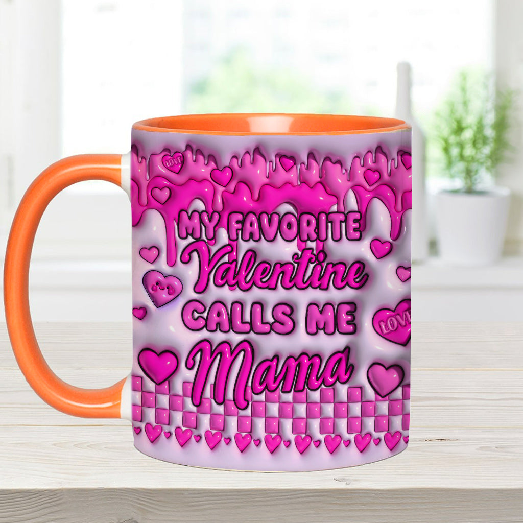 My Valentine Calls Me Mama - Personalized Mother Accent Mug