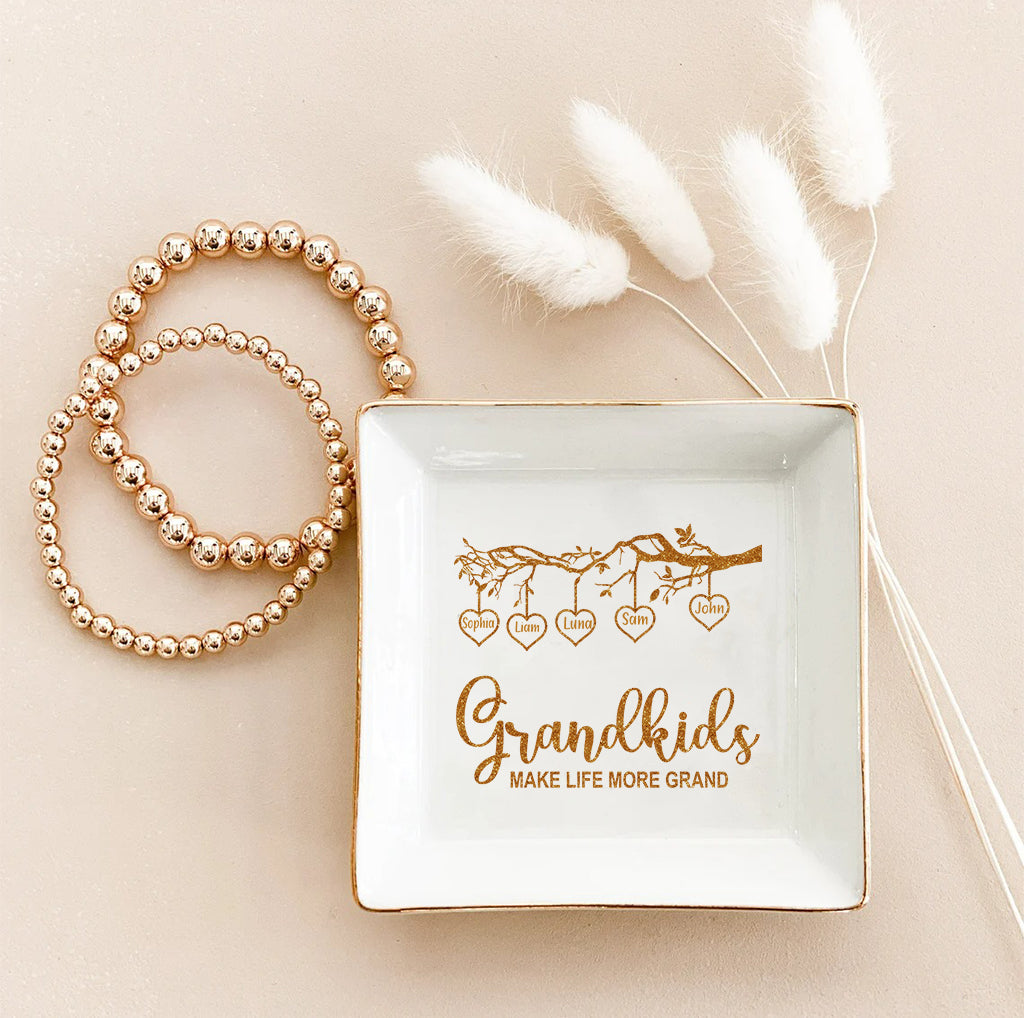 Les petits-enfants rendent la vie plus belle - Porte-bijoux personnalisé pour grand-mère