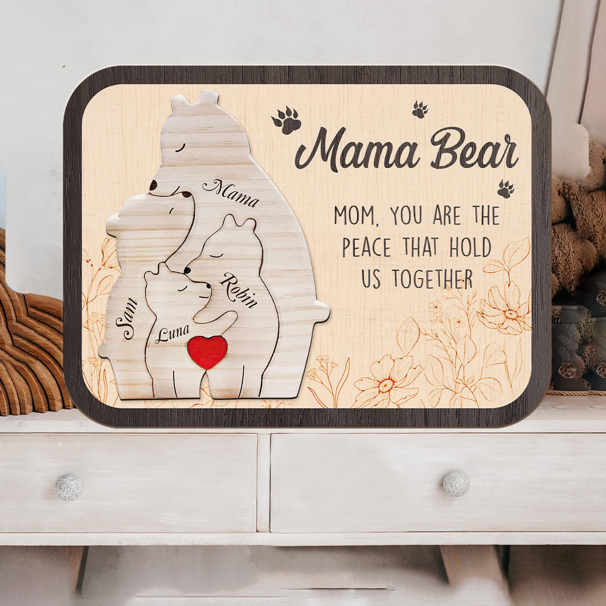 Mom You Are The Piece That Hold Us Together - Personalized Mother Name Puzzle