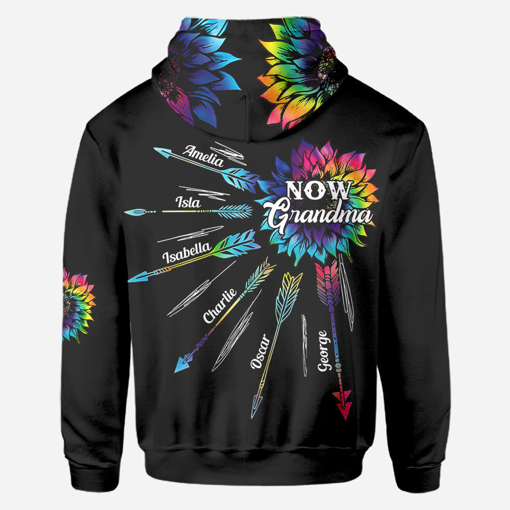 First Mother Now Grandma With Any Title And Kid Name - Personalized Mother All Over Shirt