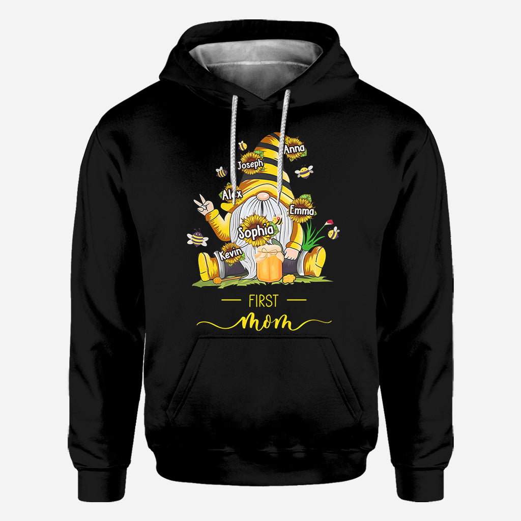 First Mother Now Grandma With Any Kid Name - Personalized Mother All Over Shirt