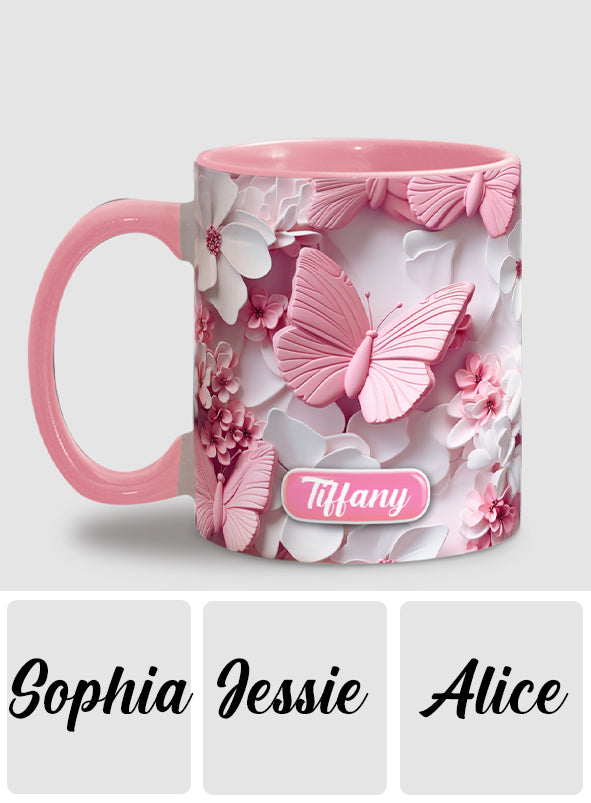 Wunderschöne Schmetterlinge – Personalisierte Tasse mit Schmetterlingsmotiv