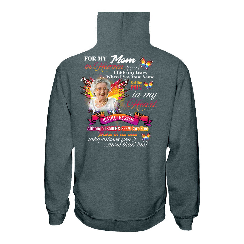 For My Any Title In Heaven I Hide My Tears When I Say Your Name - Personalized Memorial T-shirt and Hoodie