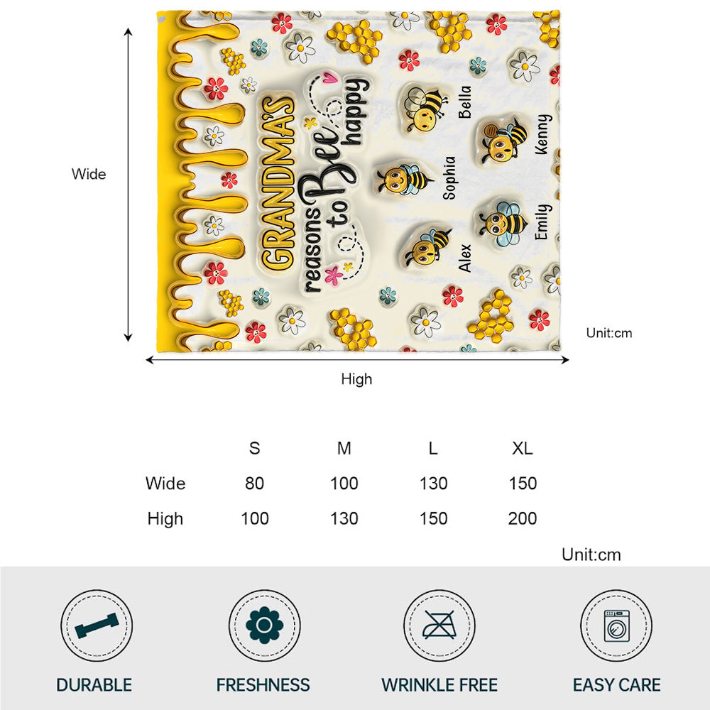 Les raisons de grand-mère d'être heureuse - Couverture personnalisée pour grand-mère