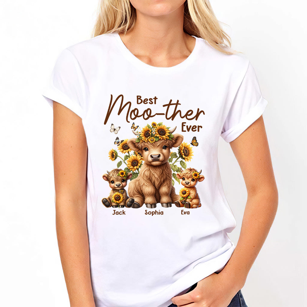 Best Moo-ther Ever - Personalized Mother T-shirt And Hoodie