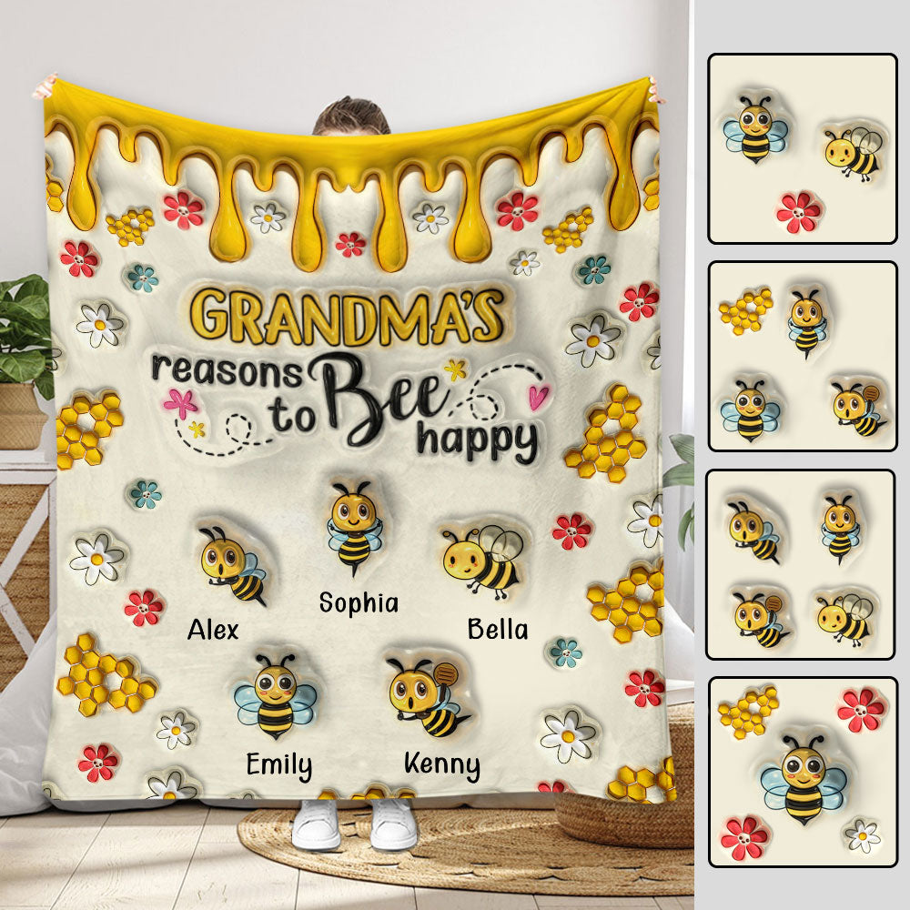 Les raisons de grand-mère d'être heureuse - Couverture personnalisée pour grand-mère