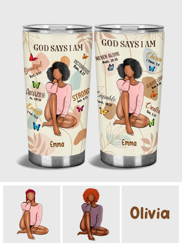 Dieu dit que je suis - Gobelet personnalisé afro-américain