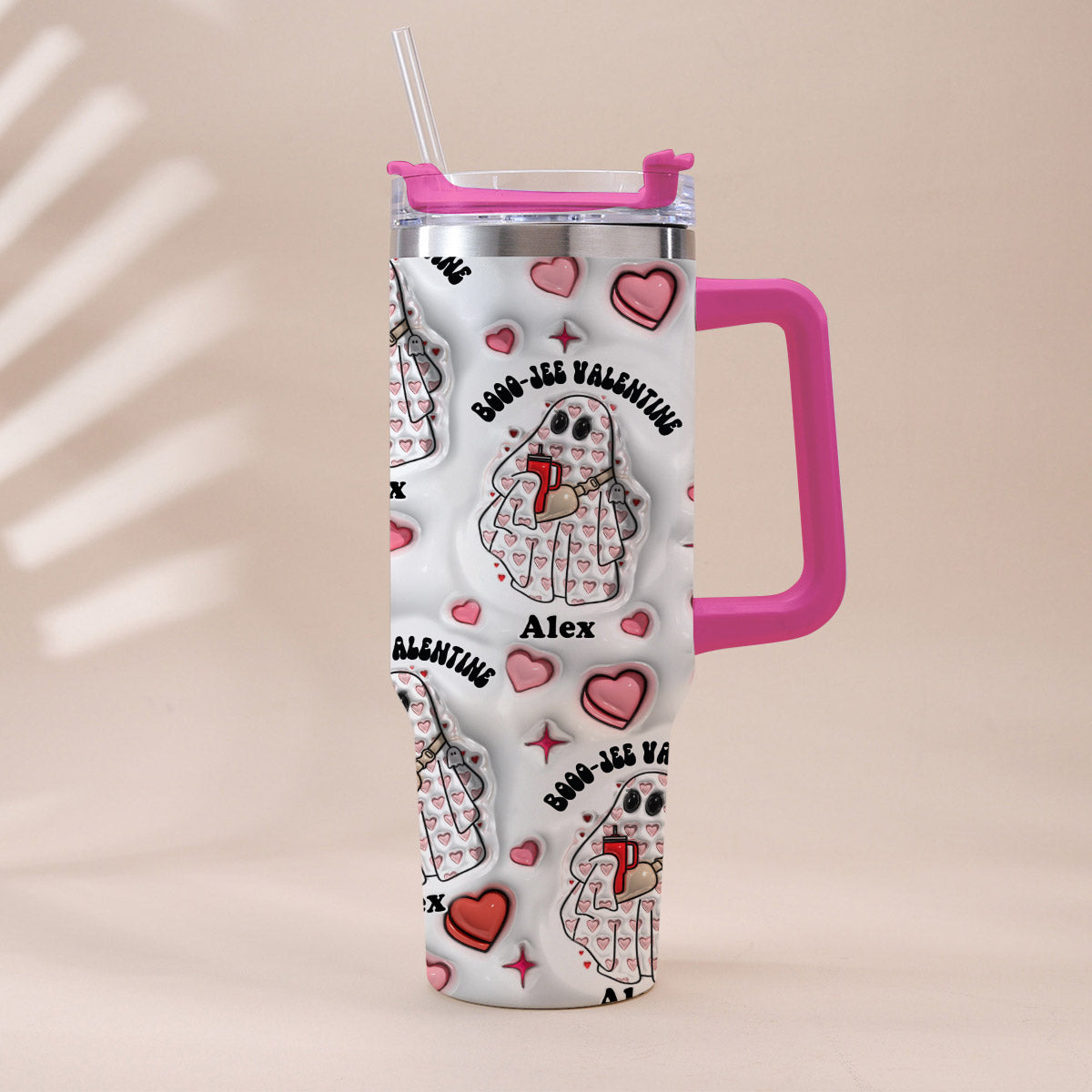 Gobelet isotherme personnalisé Boo Jee Valentine avec anse